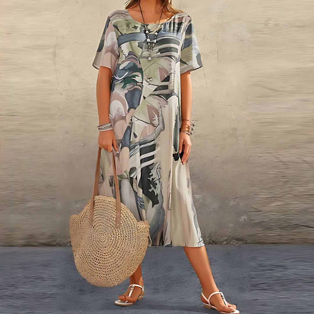 ANGELOU - SOFT GRAPHIC DRESS