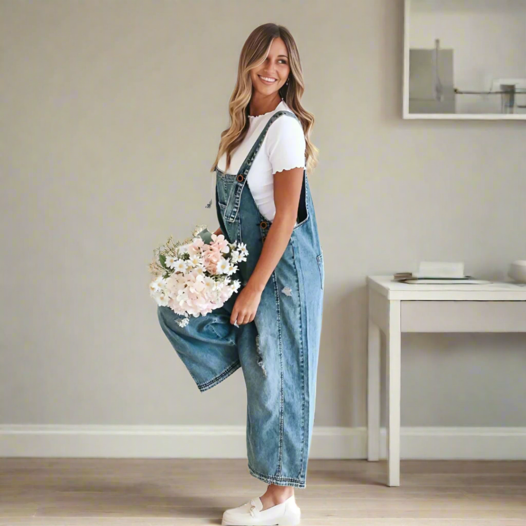 CARMINA – RETRO WASH ADJUSTABLE STYLE JUMPSUIT