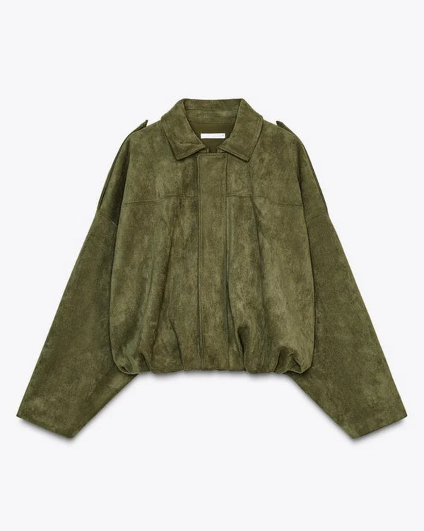 ADA - FAUX SUEDE BOMBER JACKET