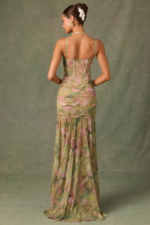 SAANVI - ASYMMETRICAL LONG DRESS WITH THIN STRAPS