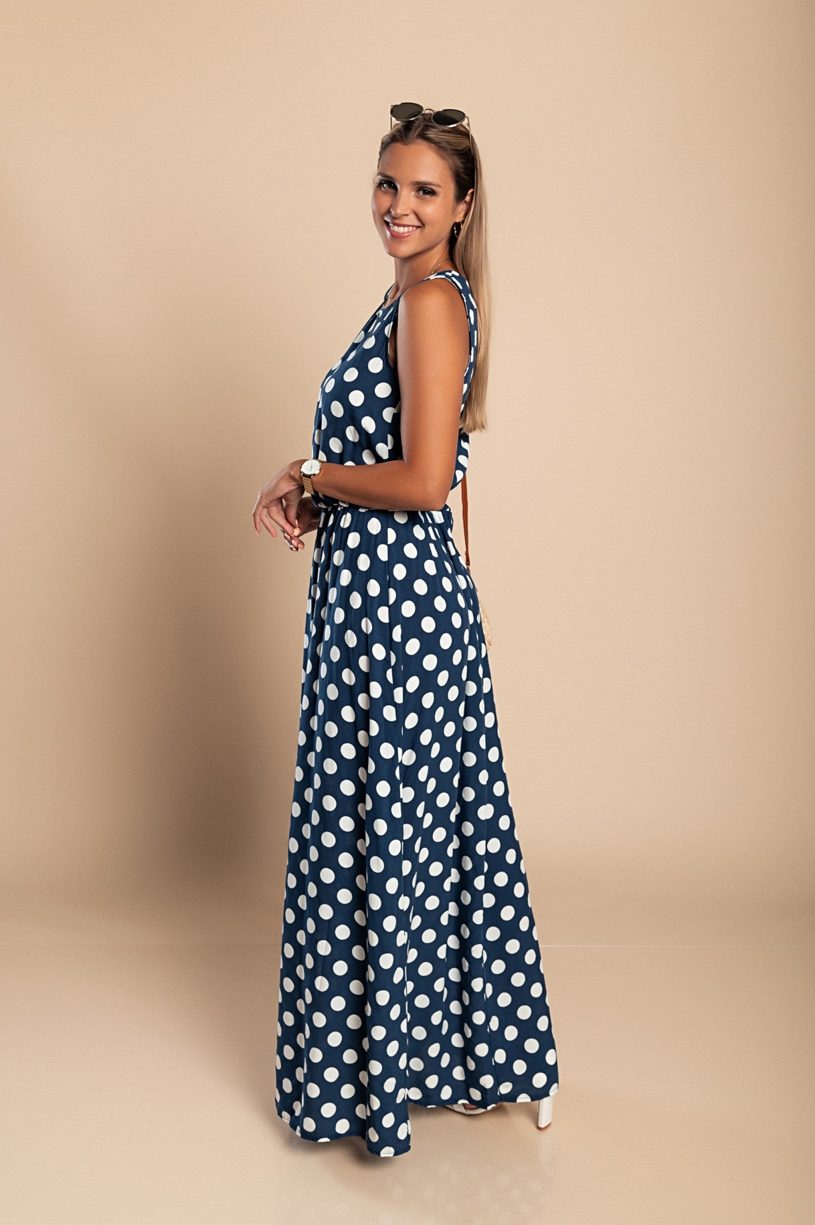 Amber | Long Dot Dress