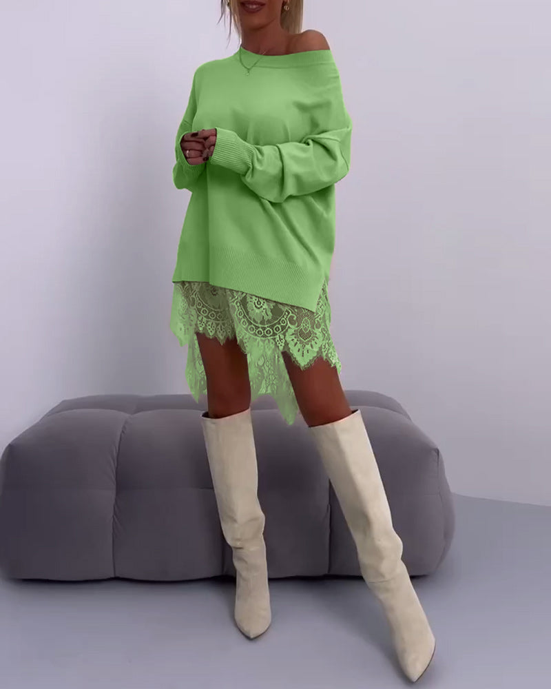 LOUELLA - FITTED OFF-SHOULDER SWEATER TOP
