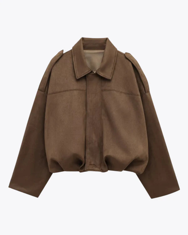 ADA - FAUX SUEDE BOMBER JACKET
