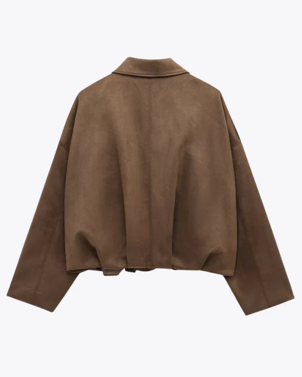 ADA - FAUX SUEDE BOMBER JACKET