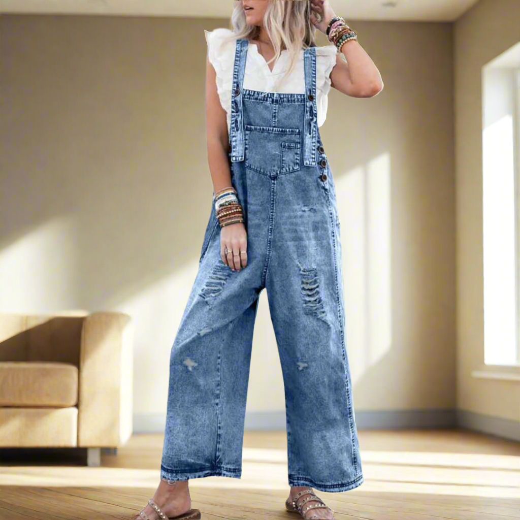 CARMINA – RETRO WASH ADJUSTABLE STYLE JUMPSUIT