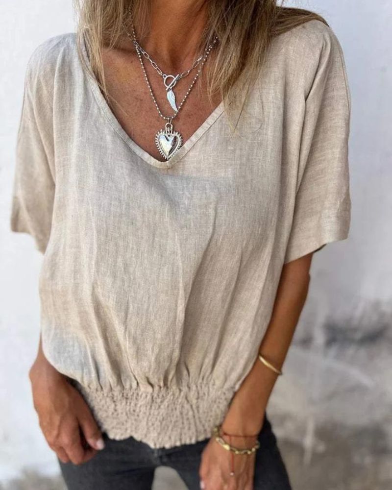 MELINA - CLOSE CUT V NECK TEE