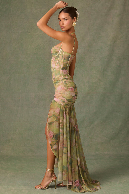 SAANVI - ASYMMETRICAL LONG DRESS WITH THIN STRAPS