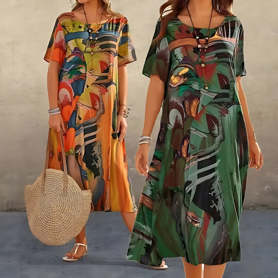 ANGELOU - SOFT GRAPHIC DRESS