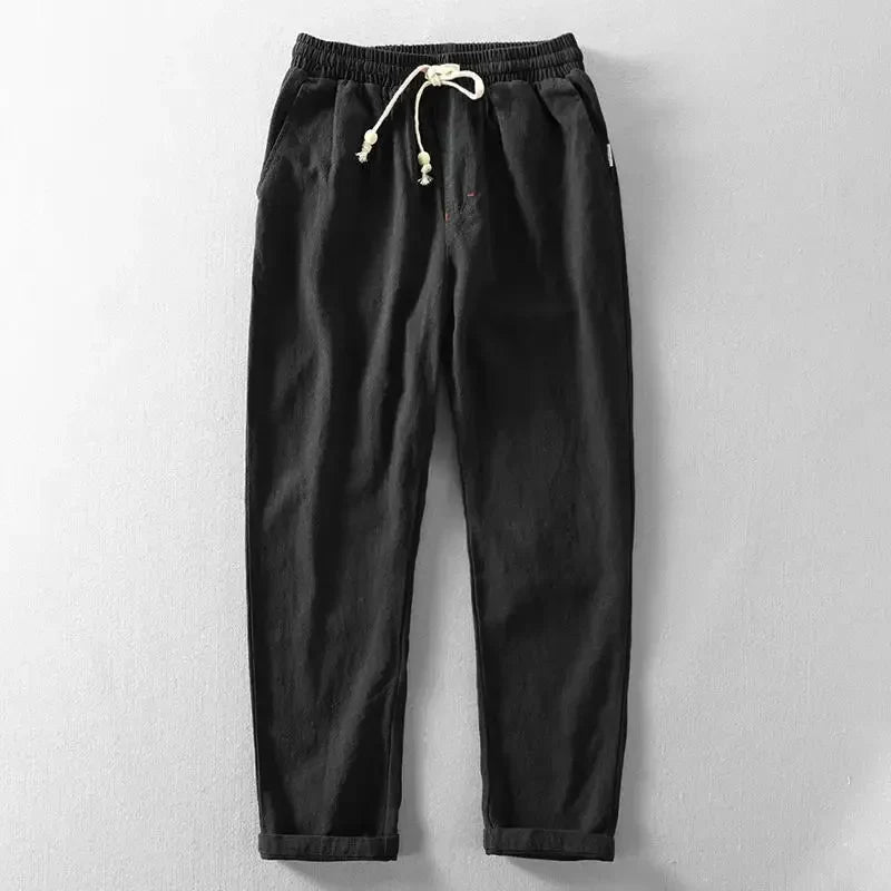 COREY - RELAXED LINEN PANTS WITH DRAWSTRING