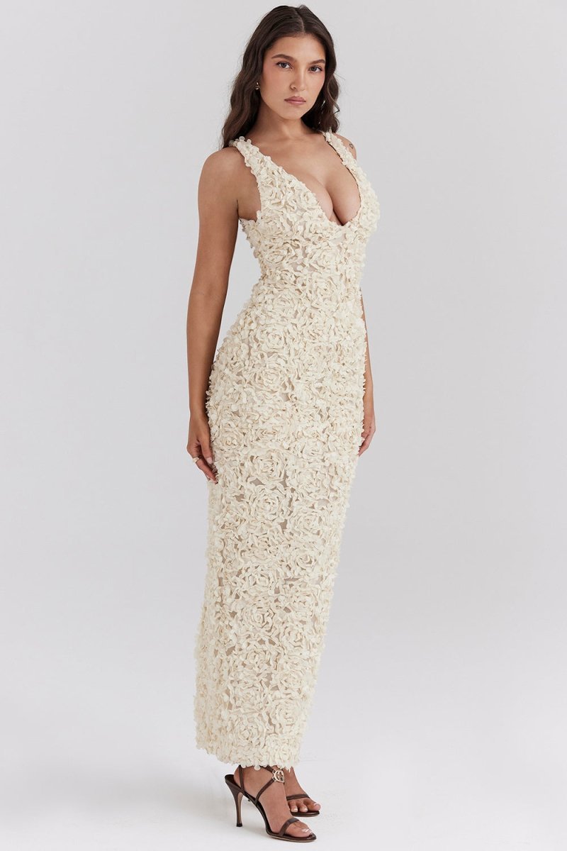 AHNA - LUXURIOUS PETAL DRESS