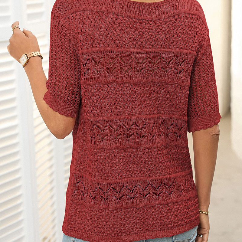 MARICEL – VINTAGE LACE KNIT TOP