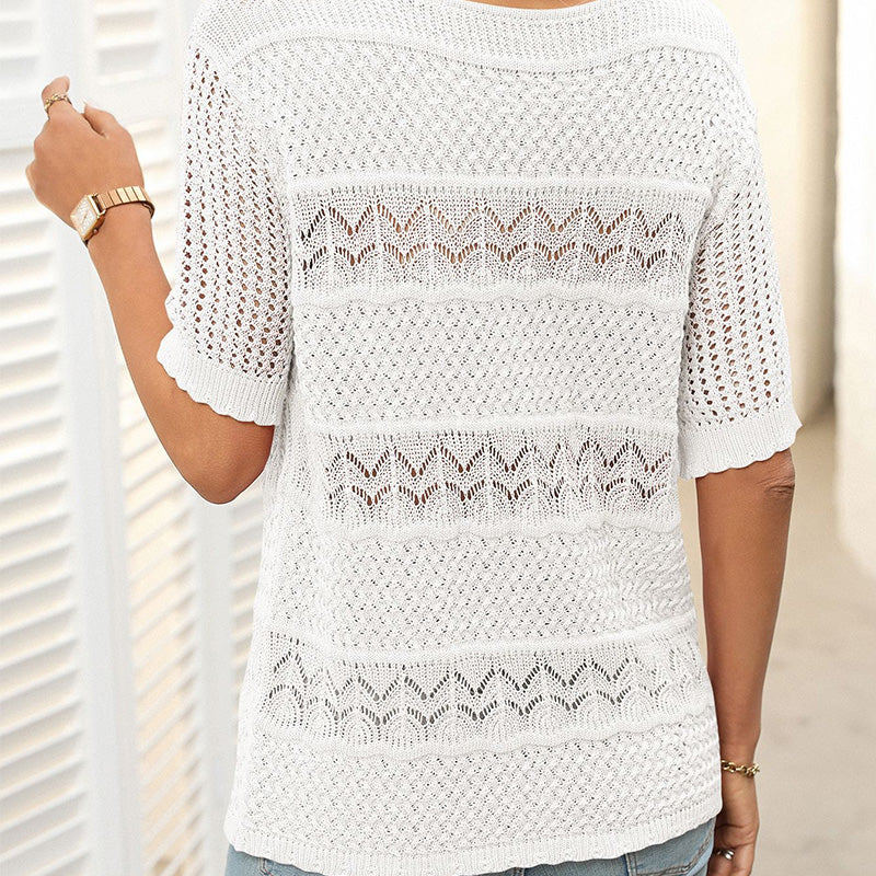 MARICEL – VINTAGE LACE KNIT TOP