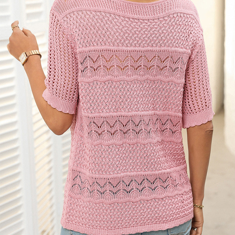 MARICEL – VINTAGE LACE KNIT TOP