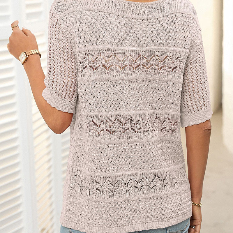 MARICEL – VINTAGE LACE KNIT TOP