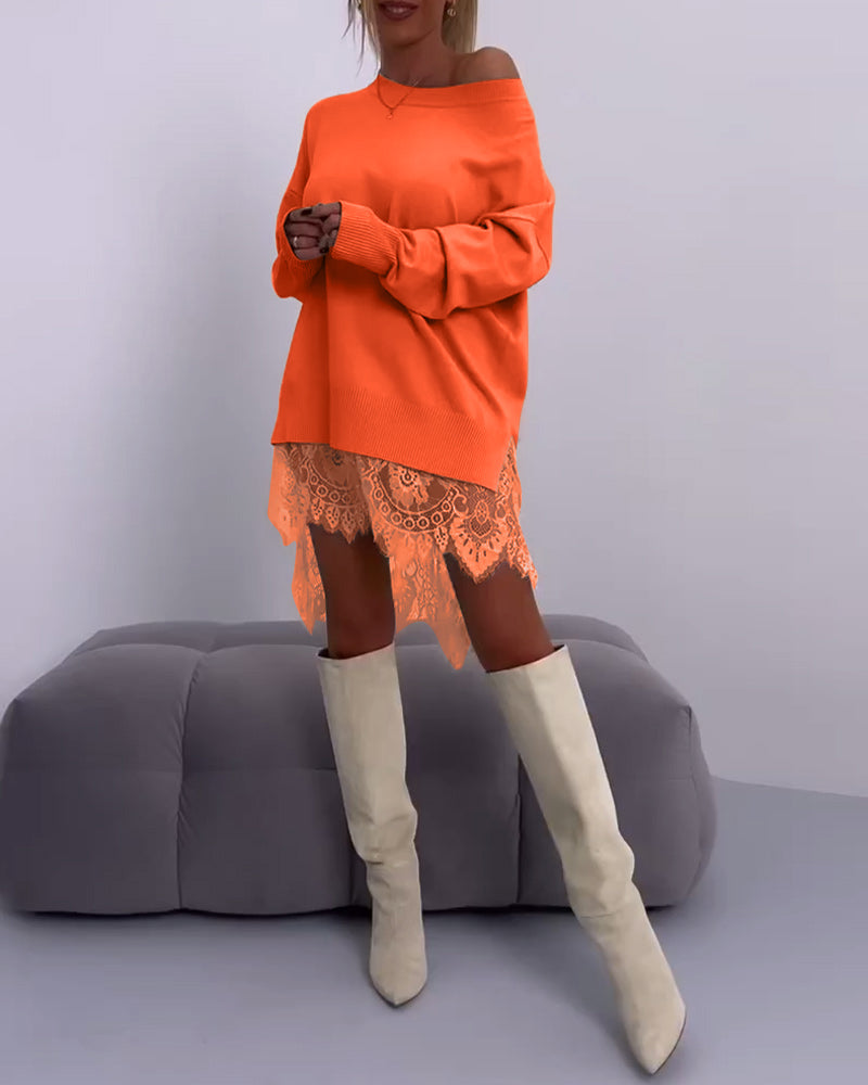 LOUELLA - FITTED OFF-SHOULDER SWEATER TOP