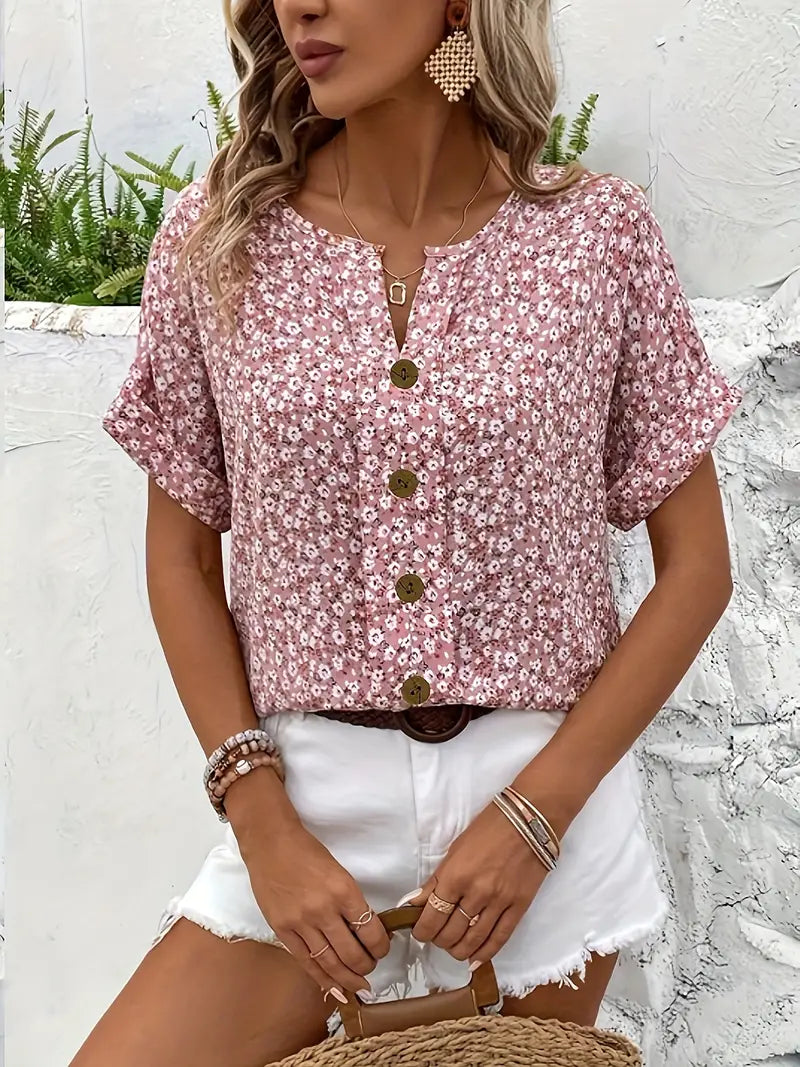KATY - BLOOM & BUTTON SUN TOP