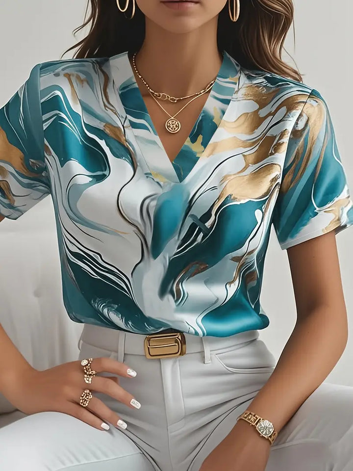 MARILOU - CHIC MARBLE TOUCH BLOUSE