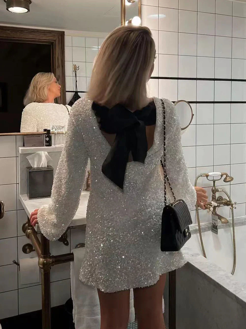 VANNAH - CHIC DRESS WITH BOW
