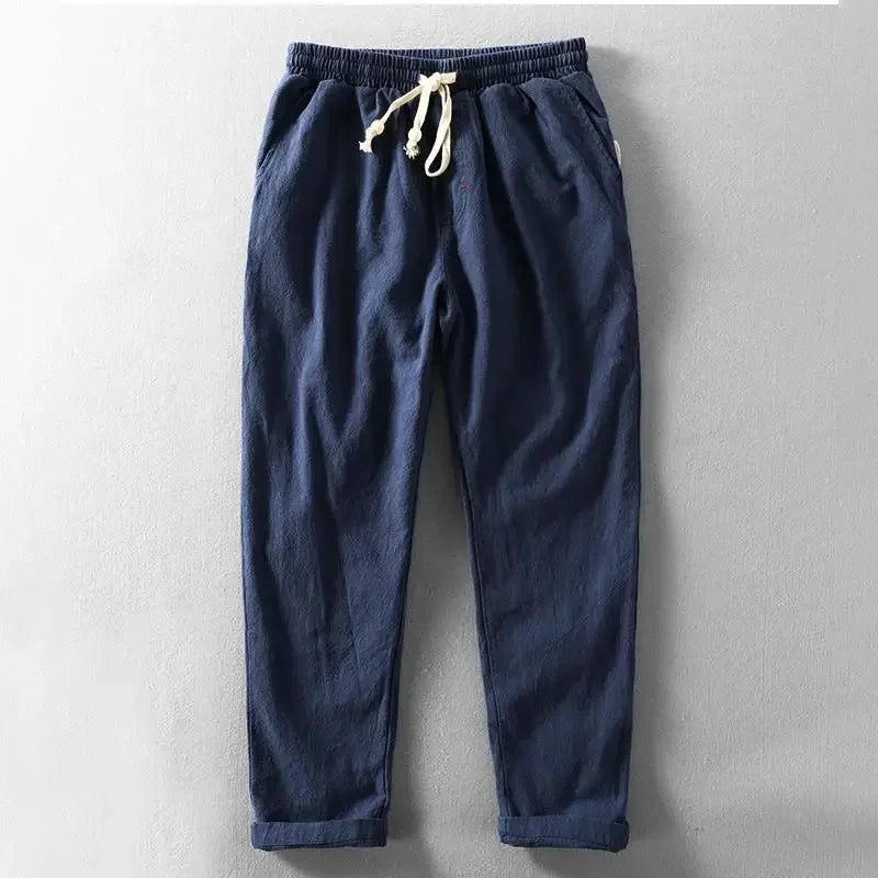 COREY - RELAXED LINEN PANTS WITH DRAWSTRING