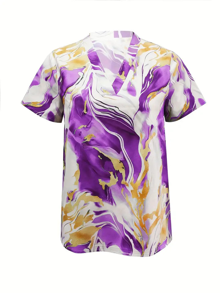 MARILOU - CHIC MARBLE TOUCH BLOUSE