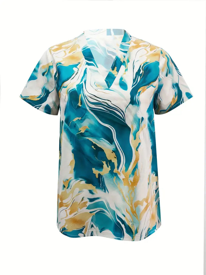 MARILOU - CHIC MARBLE TOUCH BLOUSE