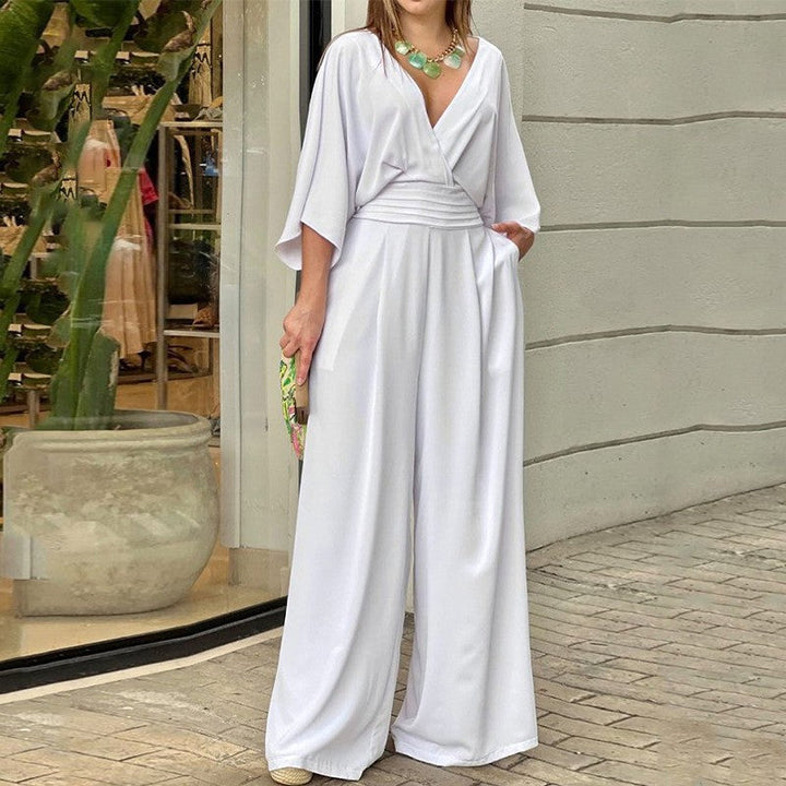 SERAPHINA - SOPHISTICATED V-NECK JUMPSUIT